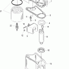 V-150 DFI (2.5L) 0T178500 THRU 0T800999 Vapor separator components