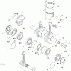 Skandic WT 550F Коленвал и поршни