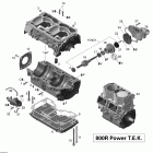 Summit X 800R PTEK Картер , водяной и масляный насос