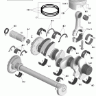 210 Wake with Tower, 2x215 1503SCIC ETC Коленвал и поршни