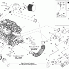 230 Challenger SE 510, 2x255 1503HO Опора двигателя и глушитель воздухозаборника