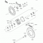 KLX140 (KLX140-ABF) Задняя ступица колеса