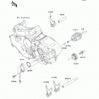 KX450F (KX450-EBF) Валы и вилки переключения передач