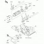 Ninja ZX-14 (ZX1400-CBF) Валы и вилки переключения передач