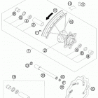 150 XC CHASSIS Переднее колесо