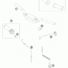 50 SX MINI CHASSIS Handlebars, controls