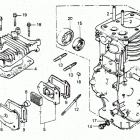 HS50 WA SNOW BLOWER, JPN, VIN# HS50-1000784 Cylinder Head + Barrel