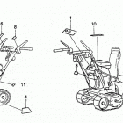 HS50 WA SNOW BLOWER, JPN, VIN# HS50-1000784 Наклейки предупреждения