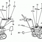HS622 TA-B SNOW BLOWER, JPN, VIN# SZAL-1100001 Наклейки предупреждения