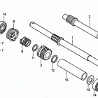HS622 TA-B SNOW BLOWER, JPN, VIN# SZAL-1100001 Wheel Shaft + Drive Shaft