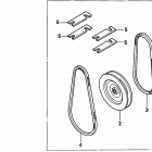 HS70 TA SNOW BLOWER, JPN, VIN# HS70-1000008 Pulley (auger) + Belts