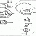 HR173 PDA LAWN MOWER, JPN, VIN# MA2R-1000001 Hr173 Recoil Starter 2613585--