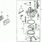 HR195 SXA LAWN MOWER, USA, VIN# MZAK-6000001 Карбюратор