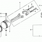 HR21K2 SXA LAWN MOWER, JPN, VIN# HR21K2-1200141 Коленчатый вал и поршни