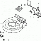 HRA21 SDA LAWN MOWER, JPN, VIN# HRA21-1000001 Cutter Housing + Belt Cover + Discharge Guard