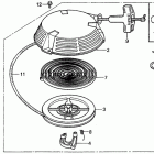 HRA216 SXA LAWN MOWER, USA, VIN# MACR-5000001 ПУСКОВОЙ МЕХАНИЗМ