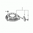HRC216K2 PDA LAWN MOWER, USA, VIN# MAJA-1000001 Recoil Starter (pda)