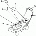 HRM195 PA LAWN MOWER, USA, VIN# MZBV-6000001 Наклейки предупреждения