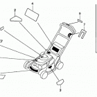 HRM215K4 PDA LAWN MOWER, USA, VIN# MZBB-6500001 Наклейки предупреждения
