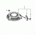 HRZ216 TDAA LAWN MOWER, USA, VIN# MAFA-1000001 ПУСКОВОЙ МЕХАНИЗМ