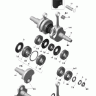 MX Z TNT 600HO ETEC Коленвал и поршни