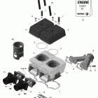 MX Z Sport 550F XP-FAN Блок цилиндров и мощностные клапана