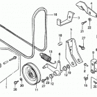 HT3810K1 SA LAWN TRACTOR, JPN, VIN# HT3810-5100001 TO HT3810-5199999 Tensioner Arm + Tensioner Pulley