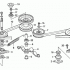 HT3813K1 SA LAWN TRACTOR, JPN, VIN# HT3813-5100001 TO HT3813-5199999 Blade Shaft + Driven Pulley (ht3810k2-3813k1)