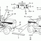 HT3813K1 SA LAWN TRACTOR, JPN, VIN# HT3813-5100001 TO HT3813-5199999 Наклейки предупреждения