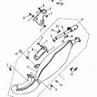 Mini DS 50 2-strokes Exhaust 166a-07