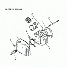 Quest 50 2-strokes Cylinder, cylinder head 166a-01