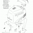 DF115 Крышка двигателя  (для моделей 2001-2002)