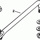 E115MLETS Steering link kit (w / power trim & tilt)