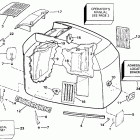 VE225TLETF Engine cover - evinrude - 200 stl, ve200sl, 225stl