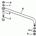 VE70TLETS Steering link kit (w / o power trim & tilt)