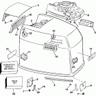E225PXENR Engine cover - evinrude - 185