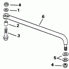 E90JLEND Steering link kit (w / o power trim & tilt)