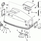 E55RWLEIA Engine cover - evinrude electric start models