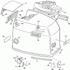 VE200TXESM Engine cover - evinrude - 185