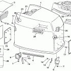 VE200TXESM Engine cover - johnson - 200tx, 200cx, 225t, 225p, 225c