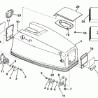 E45WMLE Engine cover - evinrude electric start models