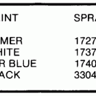 E20CRCDC Paint chart