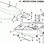 E8SRLCTA Motor cover,evinrude models-7.5