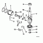 E5RHLCSS Crankshaft & piston-7.5
