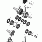 Grand Touring LE 600HOETEC XR Коленвал и поршни