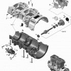 MXZ TNT & Sport 600 XP Картер , водяной и масляный насос