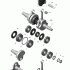 Skandic SWT 600 H.O. E-TEC Коленвал и поршни