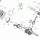 Skandic SWT V800 YetiII Коленвал,поршень и цилиндр