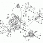 ZL 600 EFI S/N < 9915688 Опора двигателя и вариатор