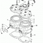 ZL 600 EFI S/N 9915688 AND UP Цилиндр и головка